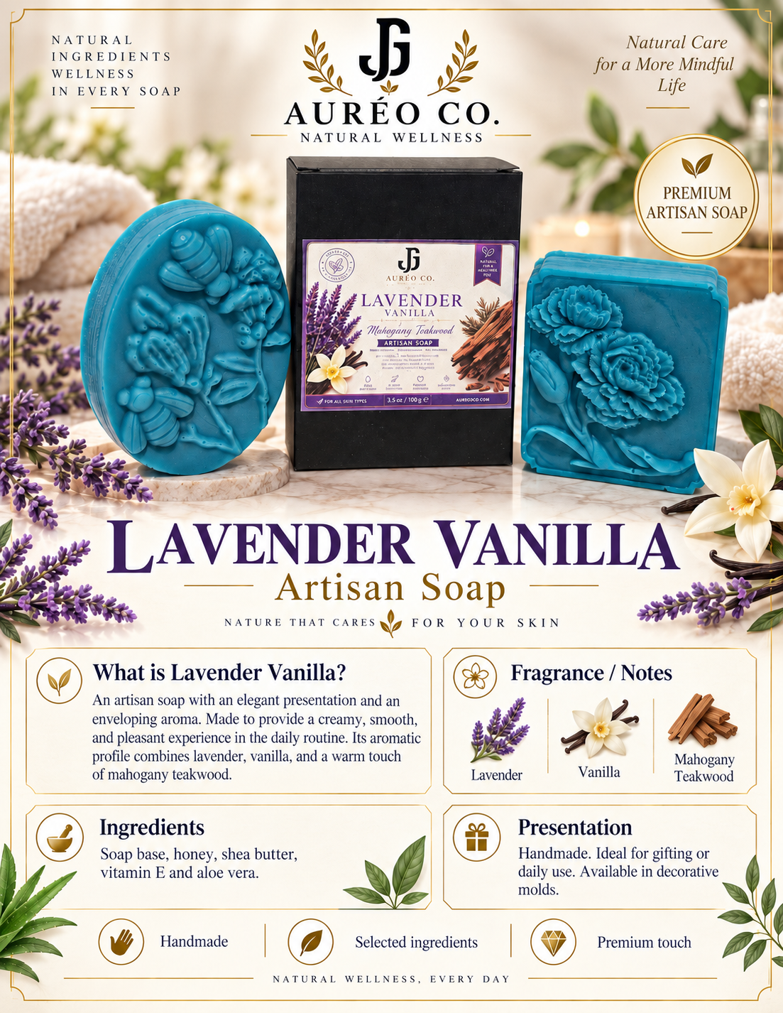 Lavender Vanilla Artisan Soap