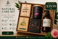 AUREO CO. Natural Care Gift Set – Handmade Soap, Candle, Shampoo & Perfume