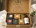 AUREO CO. Wellness Gift Set – 5 Handmade Soaps + Shampoo